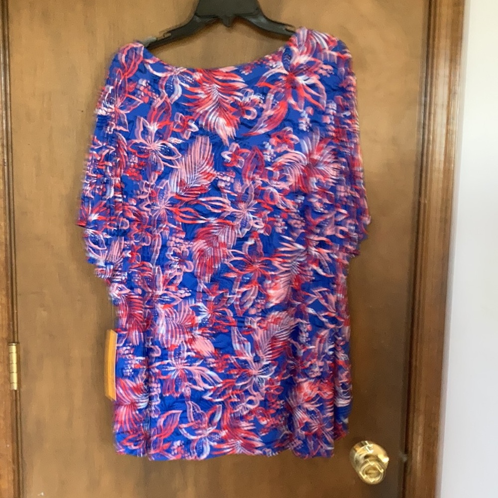 3/$45 Ruby Rd floral print top w stretch pullover shirt casual  boho 1X - Picture 15 of 17